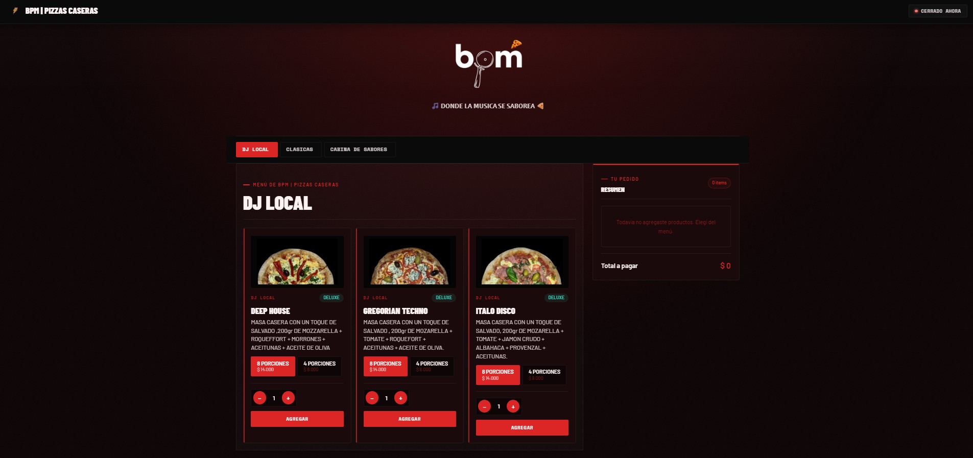 BPM - Pizzas Caseras